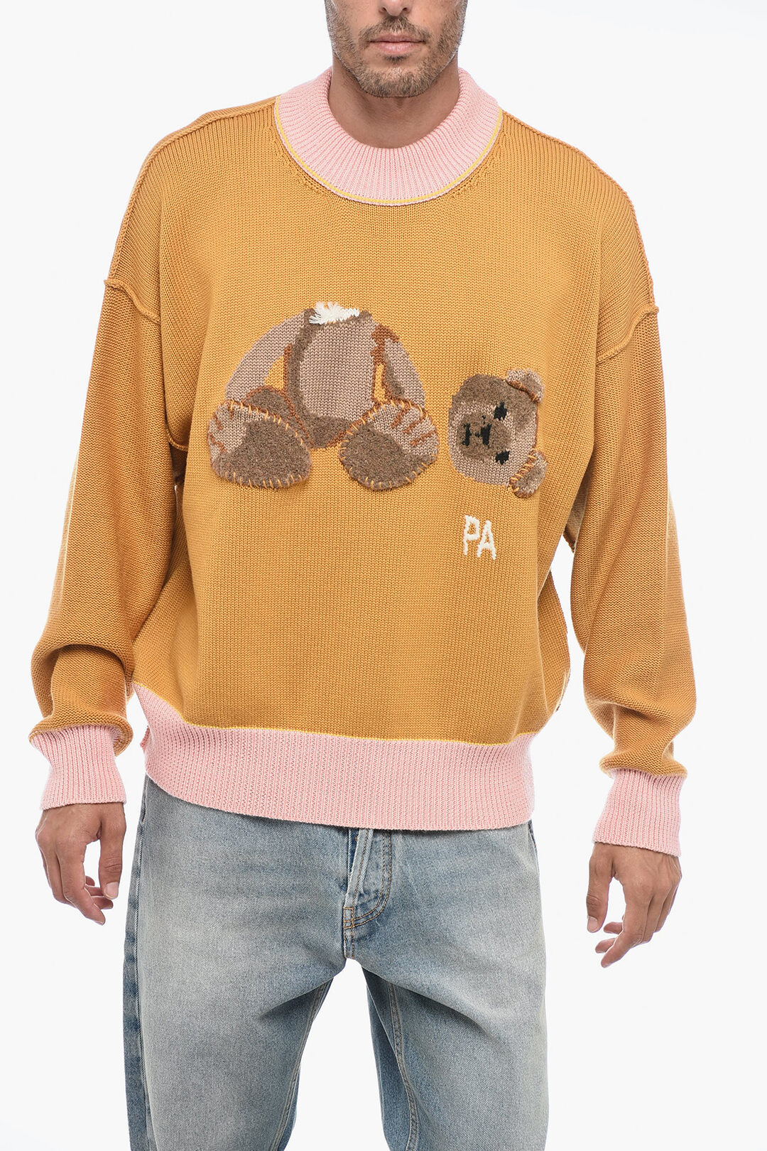 Palm Angels Embroidered BEAR Crewneck Jumper men - Glamood Palm Angels Embroidered BEAR Crewneck Jumper men - Glamood