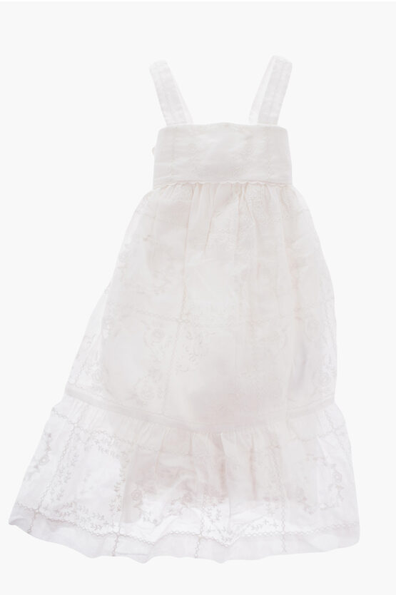 Shop Chloé Embroidered Cotton Dress