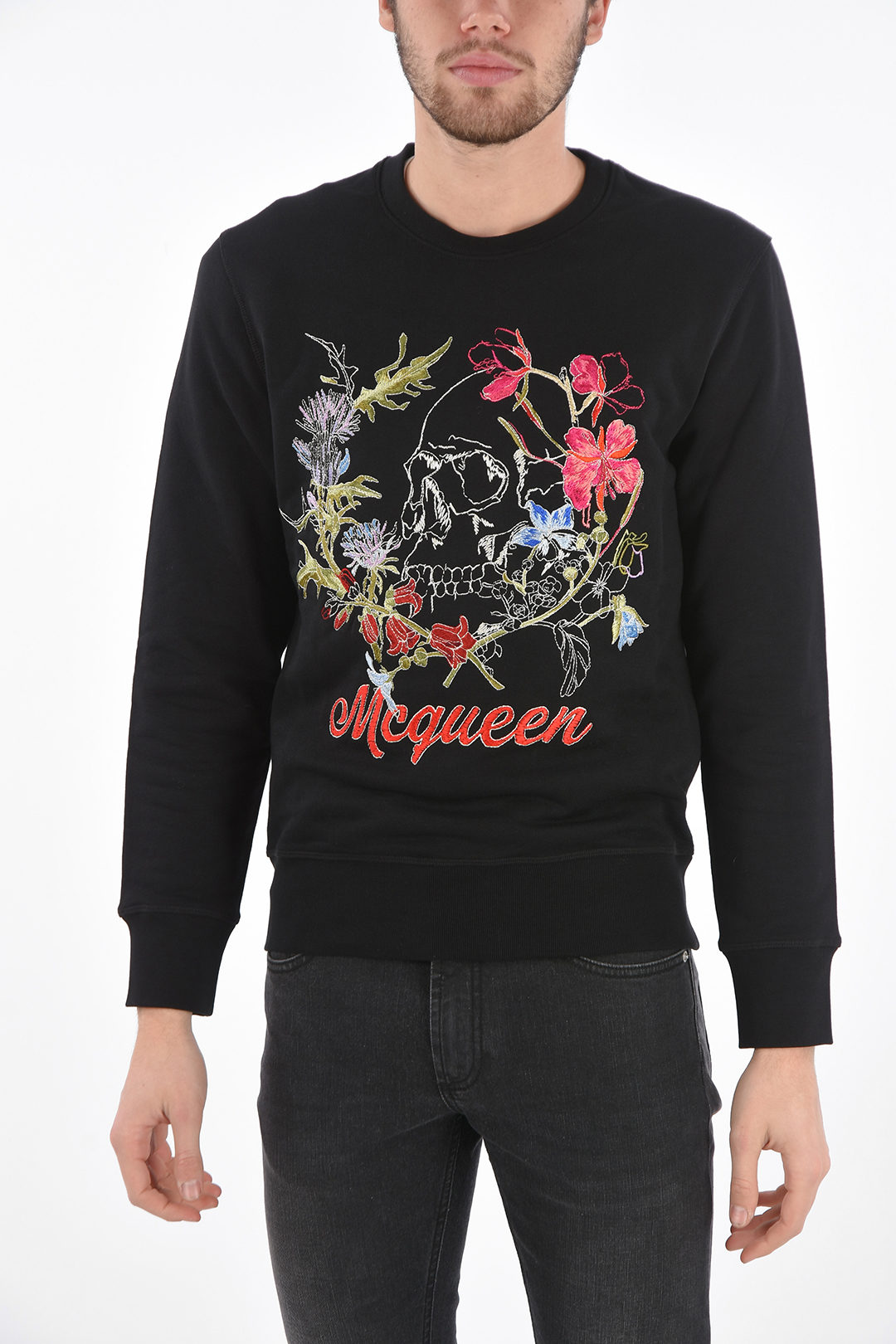 Alexander mcqueen embroidered sweatshirt hotsell