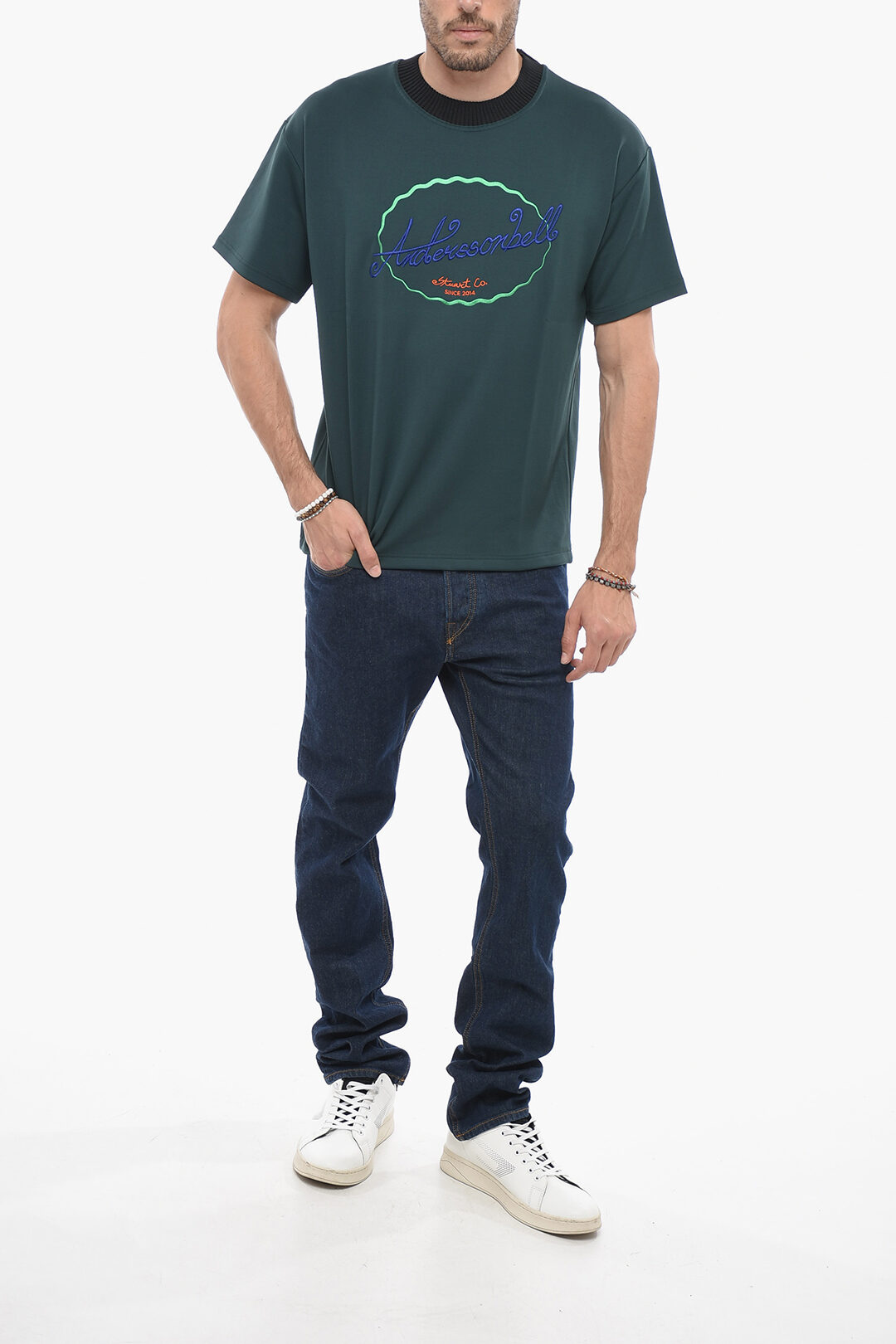 Andersson Bell Embroidered Crewneck T-shirt unisex men women