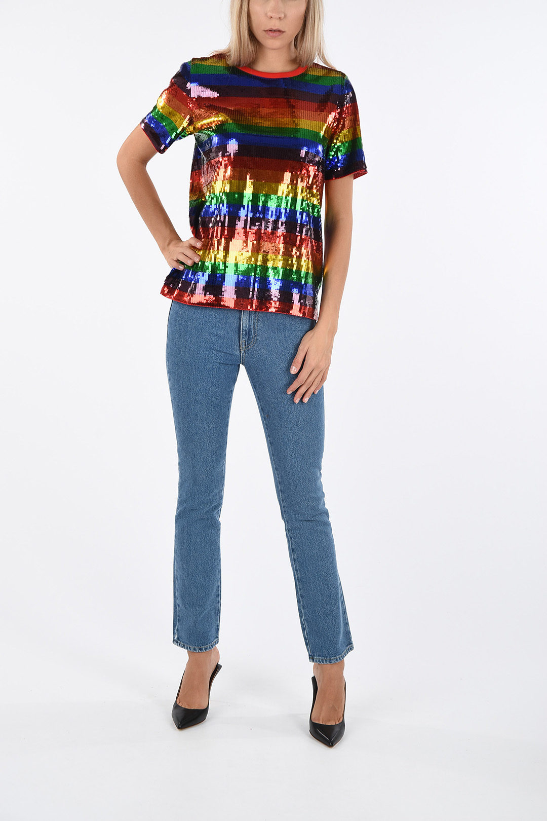 Chiara Ferragni Embroidered FLIRTING Tapered Jeans women Glamood