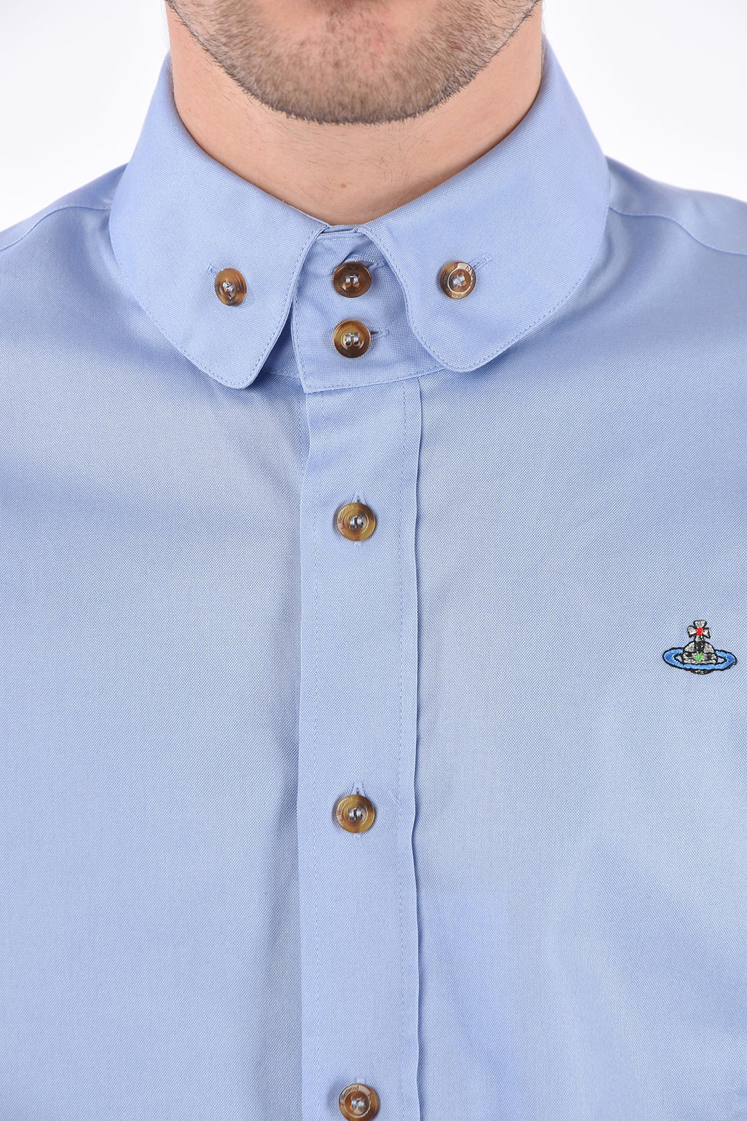 Vivienne Westwood Embroidered Logo Button-Down Shirt men Glamood