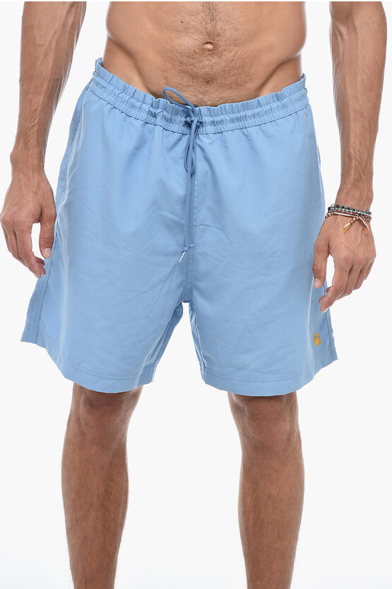 Shop Carhartt Embroidered Logo Chase Swimshorts