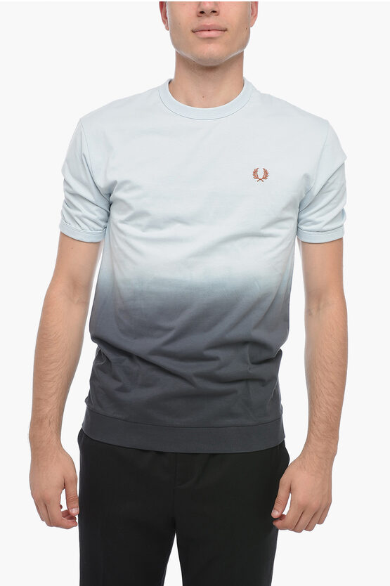 Shop Fred Perry Embroidered Logo Gradient Print T-shirt