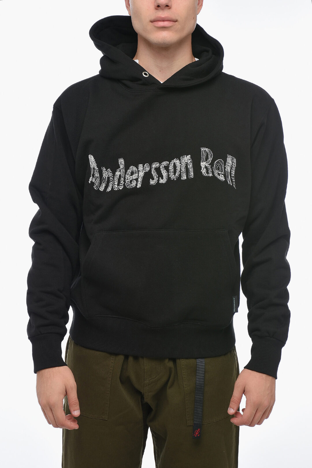 Andersson Bell Embroidered Logo Hooded Sweatshirt men