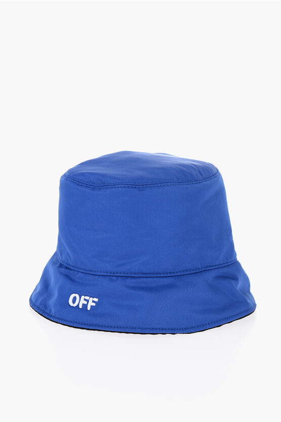 Shop Off-white Embroidered Logo Reversible Bucket Hat