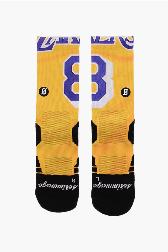 Scrimmage Embroidered Long Jersey Mamba Socks In Orange