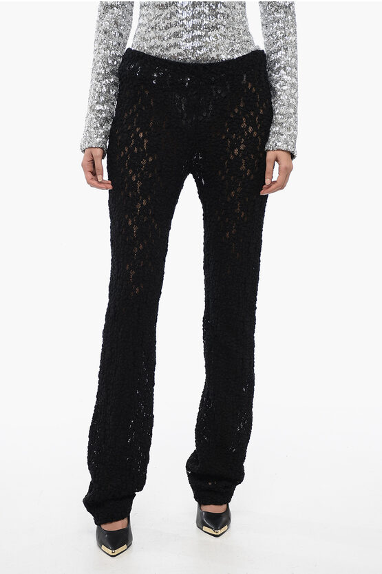 Chloé Embroidered Pants With Flared Leg