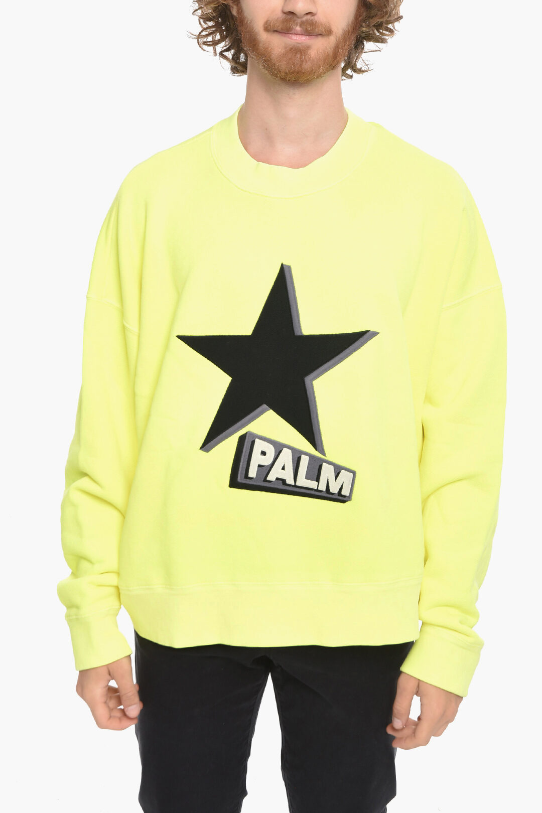 Palm Angels★ネックロゴ スウェットシャツ PAXMONCLER_SWEATSHIRT in BLACK - WHITE | Palm Angels®