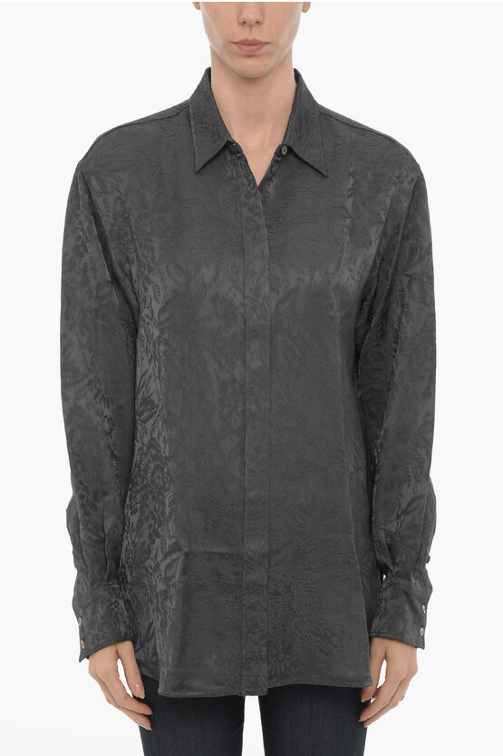 Shop Golden Goose Embroidered Satin Batilda Shirt