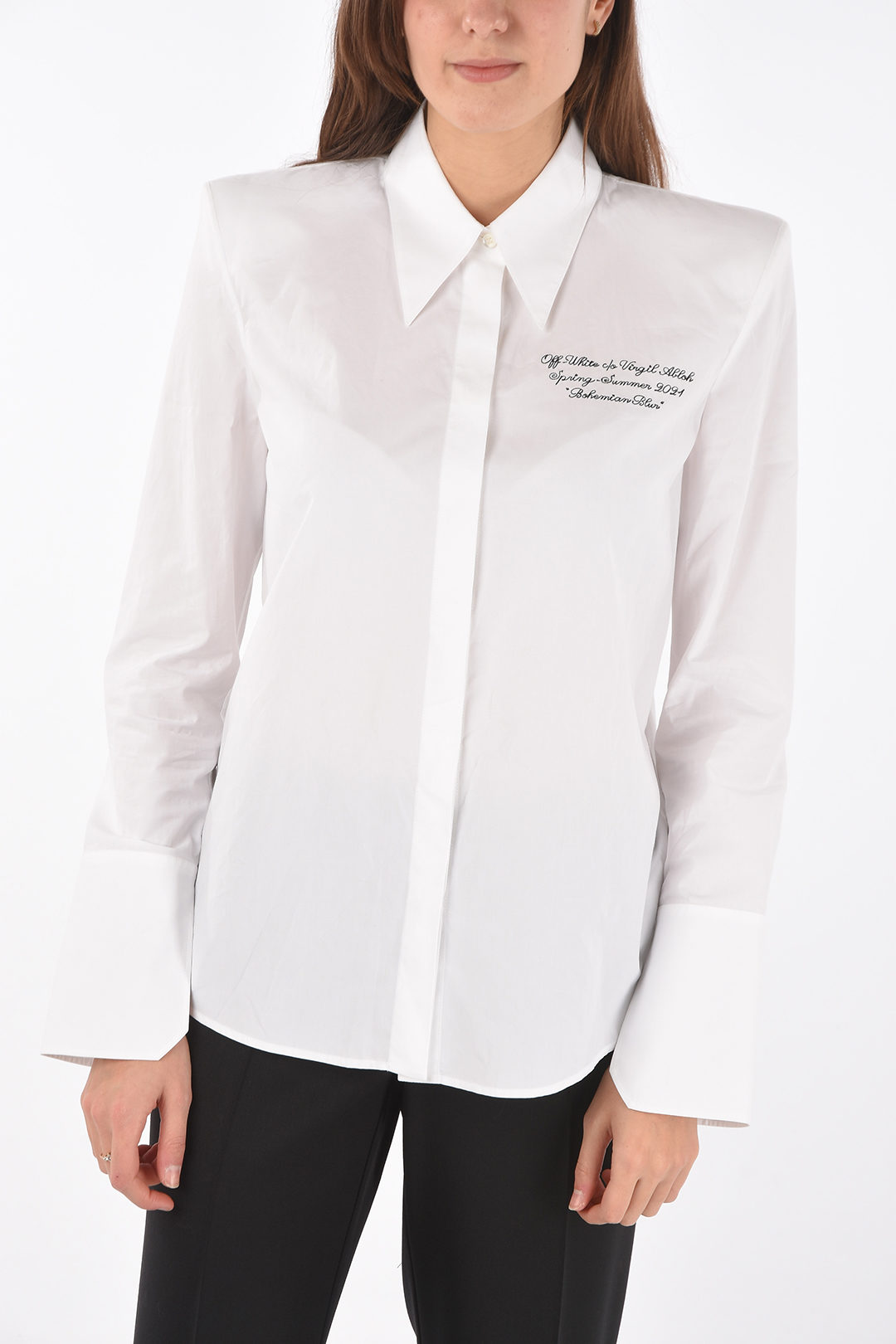 Off-White Embroidered shirt BOHEMIAN BLUR with padded shoulders damen -  Glamood Outlet