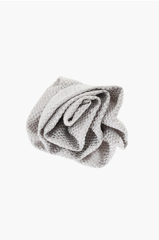 Corneliani Embroidered Silk Lapel Brooch