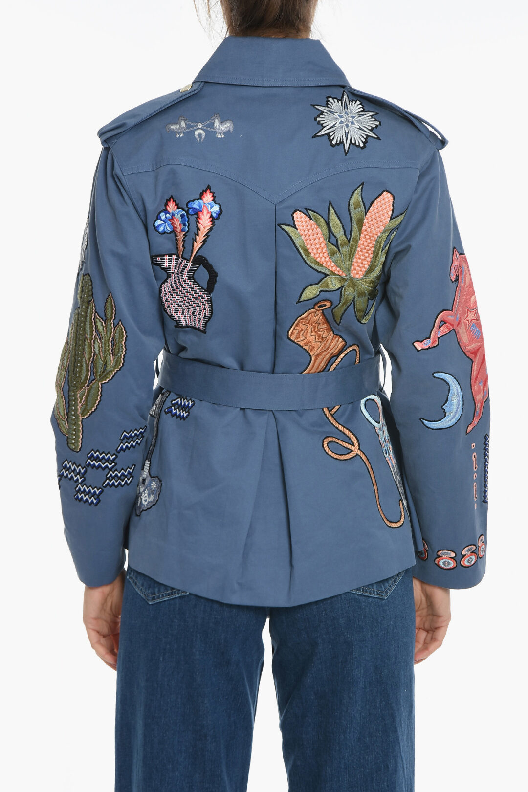 Temperley London Embroidered SUNDANCE Utility Overshirt with Belt