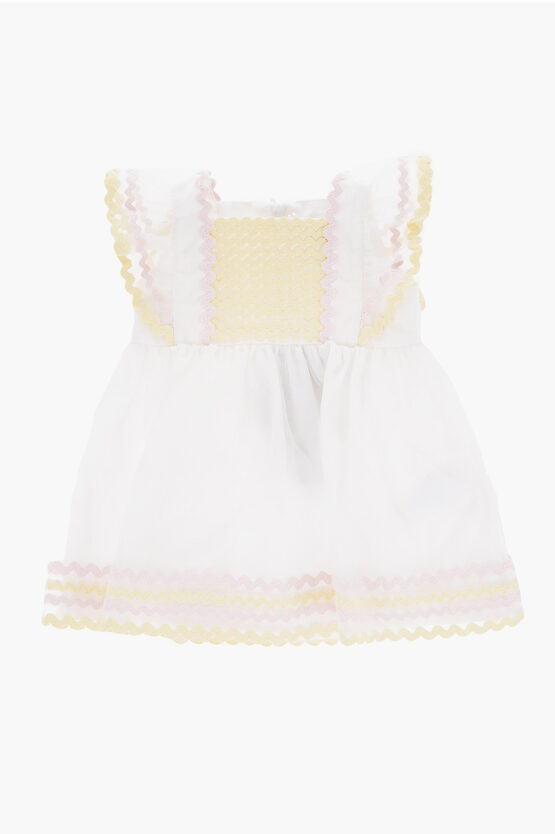 Stella Mccartney Babies' Embroidered Tulle Dress In White