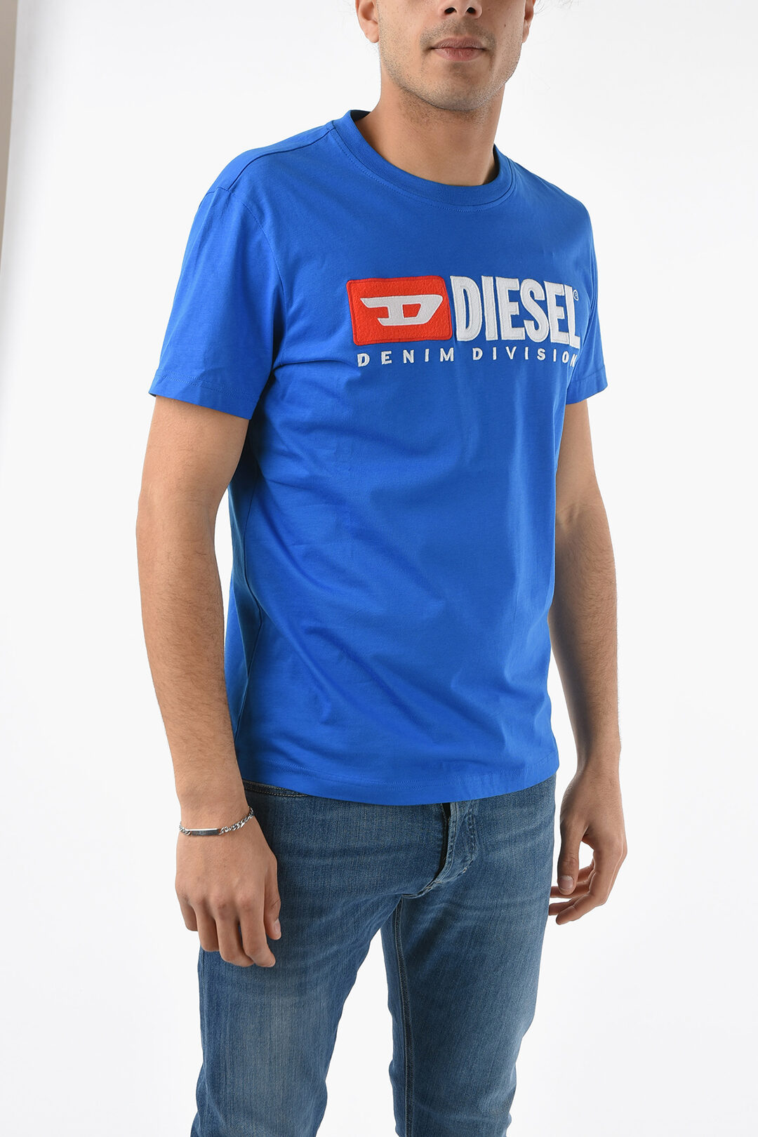 Diesel Embroierd Embossed Logo T-DIEGOR-DIV Crew-Neck T-shirt men