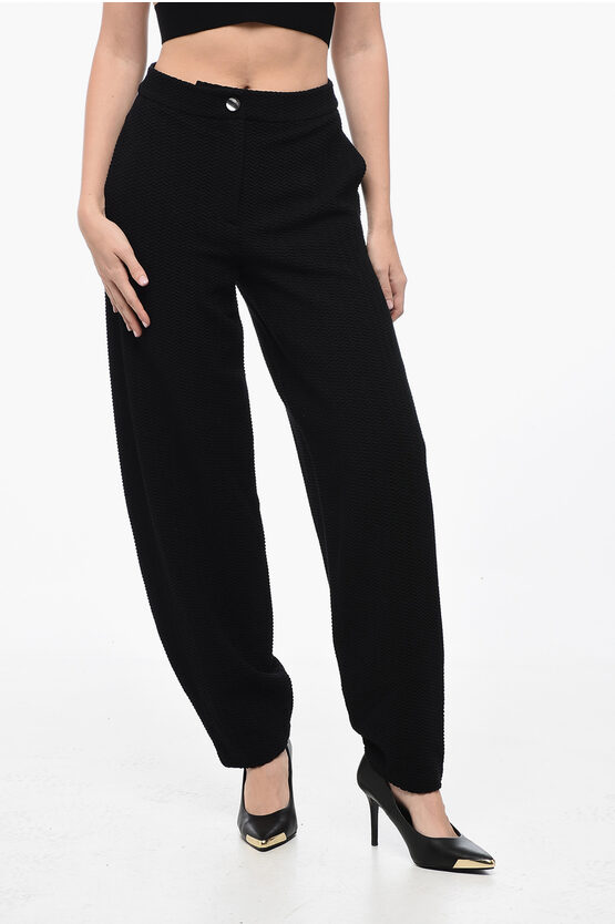 Shop Armani Collezioni Emporio Balloon Fit Jacquard Fabric Pants