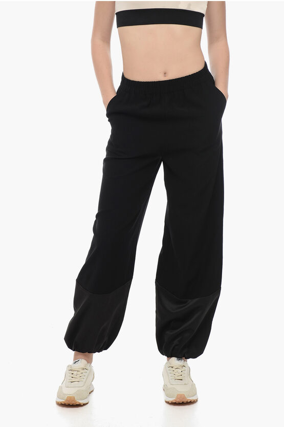 ARMANI COLLEZIONI EMPORIO BALLOON FIT PANTS WITH SATIN BOTTOM 