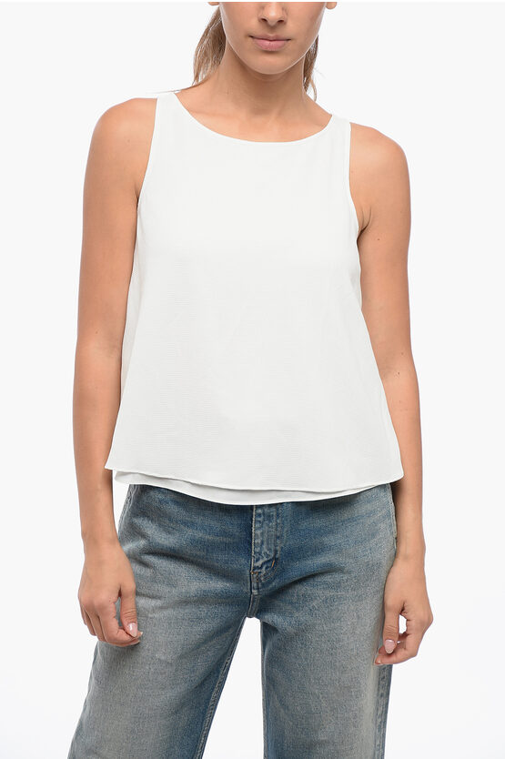 Armani Collezioni Emporio Buttoned Detail Tank Top