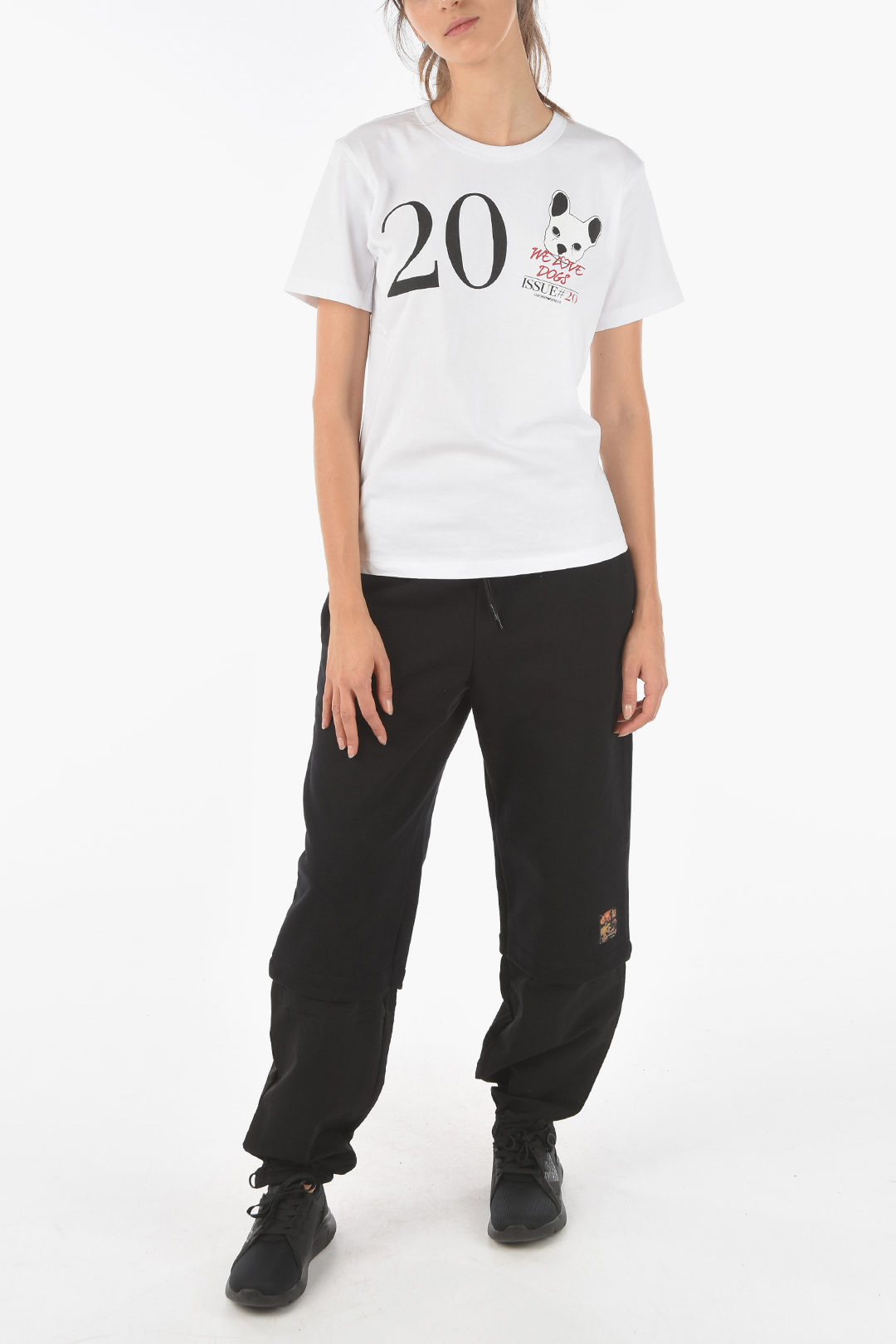 Armani EMPORIO Crewneck WE LOVE DOGS T-shirt women - Glamood