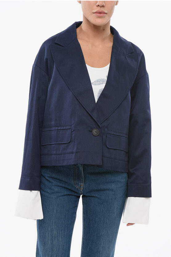 Armani Collezioni Emporio Cropped Blazer With Peak Lapel