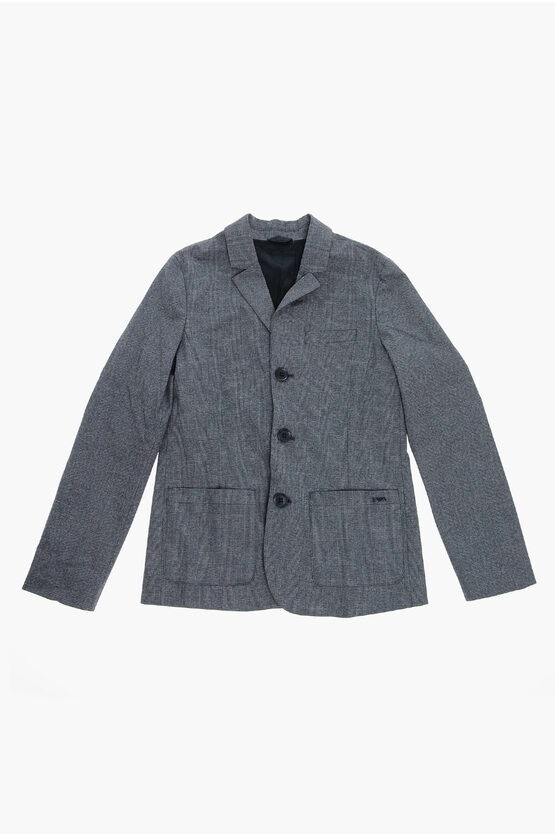 Armani Junior EMPORIO District Check Motif Side Vents 3
