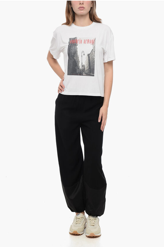 EMPORIO ICON T-Shirt Girocollo con Stampa Frontale