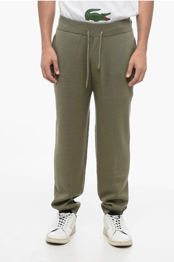 ARMANI COLLEZIONI EMPORIO KNITTED SWEATPANTS WITH FLUSH POCKETS 