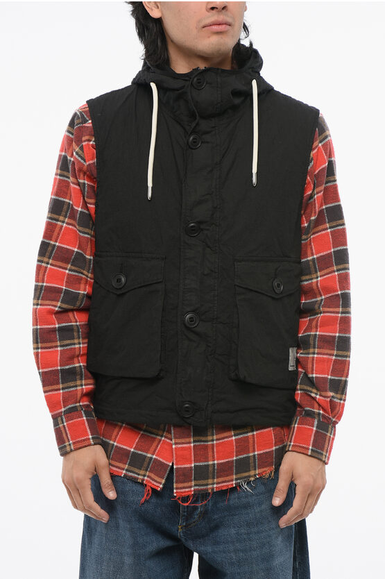 Armani Collezioni Emporio Nylon Vest With Utility Pockets