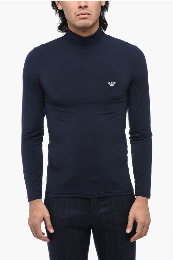 Shop Armani Collezioni Emporio Underwear Long Sleeved Solid Color T-shirt