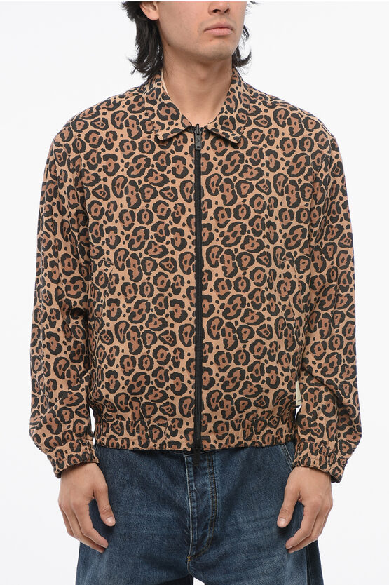 Armani Collezioni Emporio Unlined Reversible Bomber Jacket With Animal Pattern
