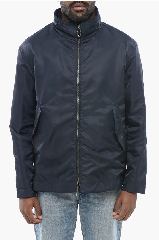 Armani Collezioni Emporio Virgin Wool Blend Reversible Coat With Waterproof Li
