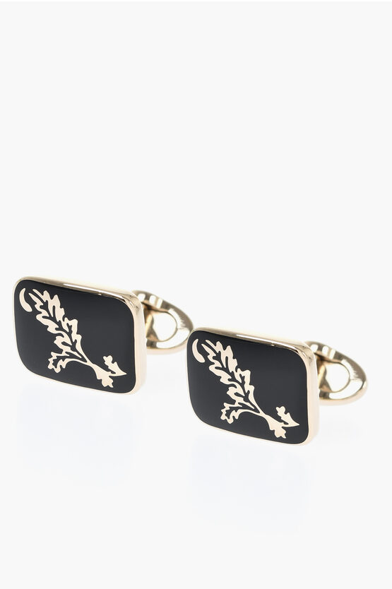 Corneliani Enameled Brass Cufflinks