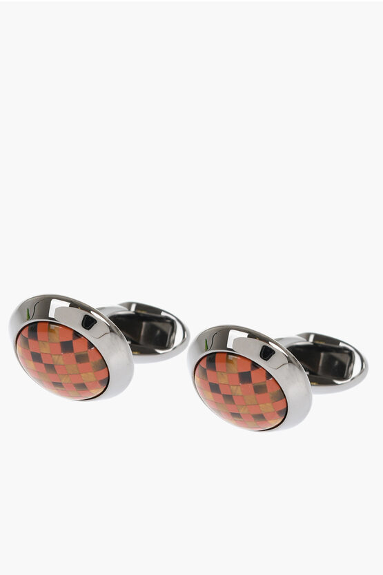 Corneliani Enameled Brass Cufflinks