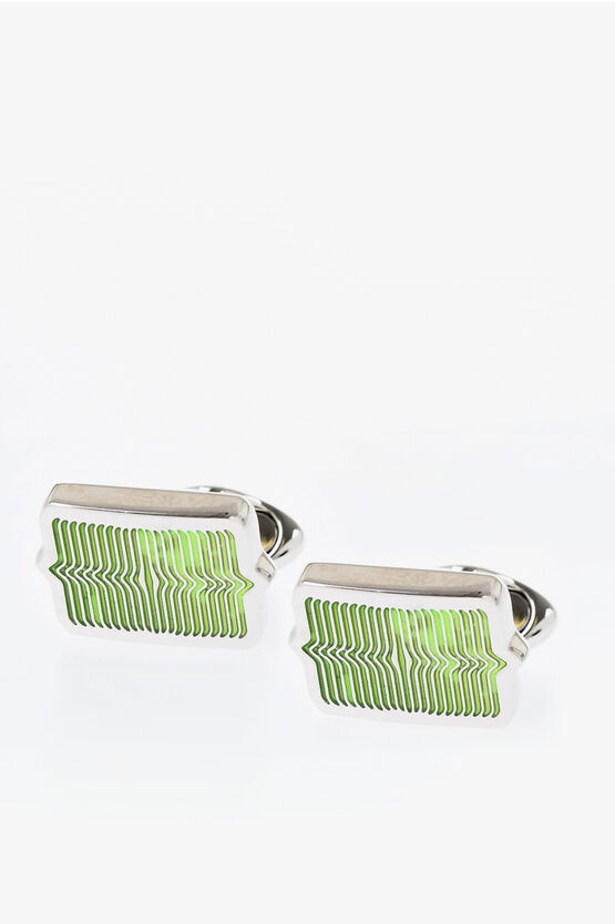 Corneliani Enameled Brass Cufflinks