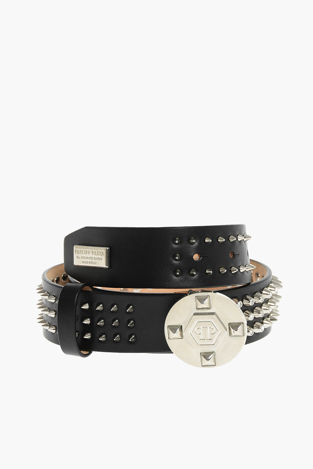 Philipp Plein 35mm studded leather OYA belt women