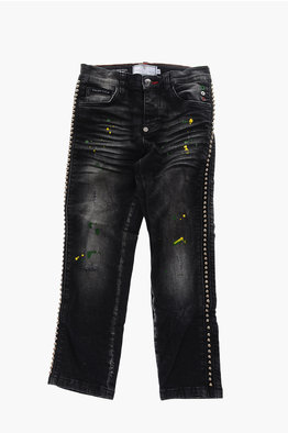 Philipp Plein stretch denim STATEMENT regular fit jeans boys - Glamood  Outlet
