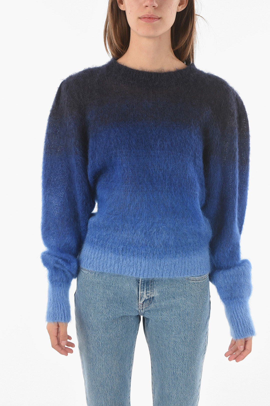 ISABEL MARANT ETOILE offers Mohair Blend Crewneck Sweater blue heathered 42 pullover