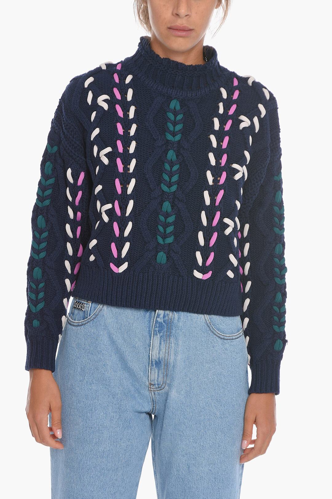 Isabel Marant ETOILE Mock Neck ZOLA Sweater with Macrame