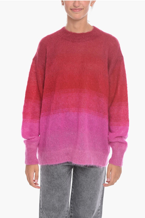 Isabel Marant Etoile Mohair Dawn Crewneck Sweater In Gradient Effect In Pink