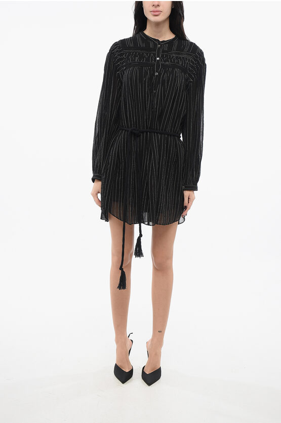 Shop Isabel Marant Etoile Pinstriped Chemisier Dress With Laces