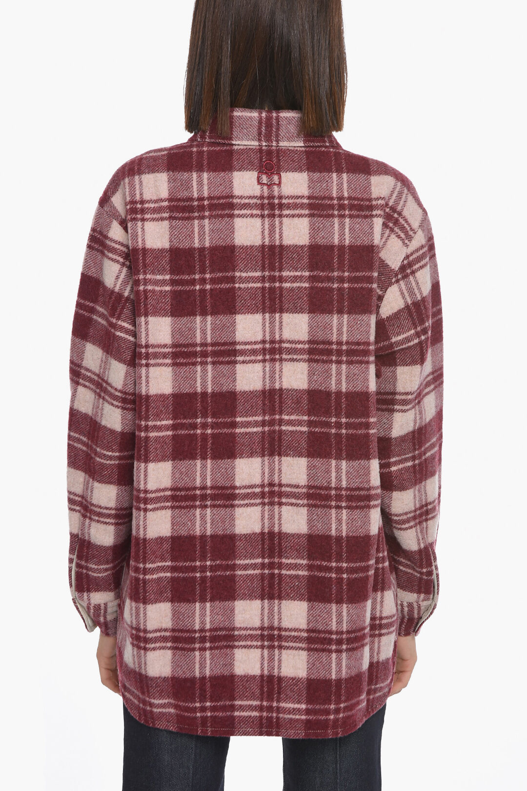Isabel Marant ETOILE Plaid Check Wool Blend FAXON Shirt