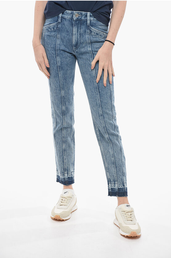 Shop Isabel Marant Etoile Stone Washed Sulanoa Denims With Vertical Stitchings