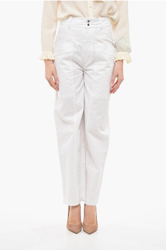 Isabel Marant Etoile Tapered Fit Ruby Trousers In White