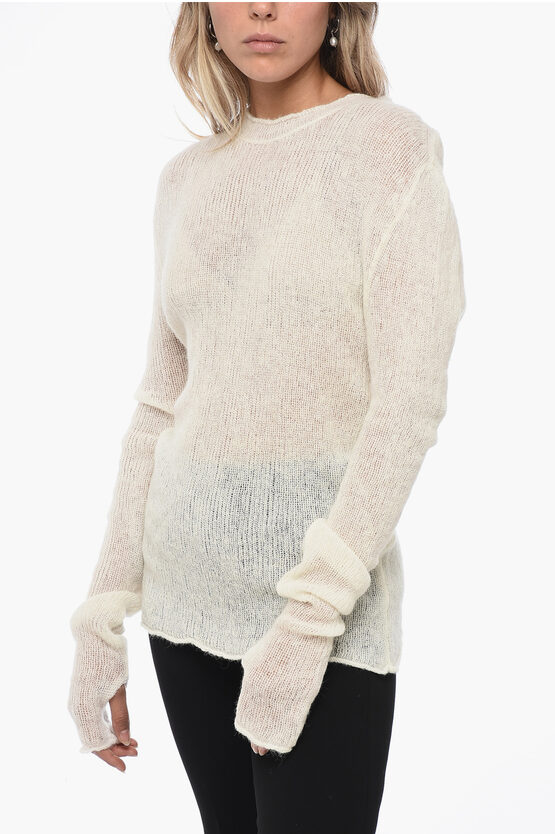 Shop Rus Extra-long Sleeved Open-work Sweater