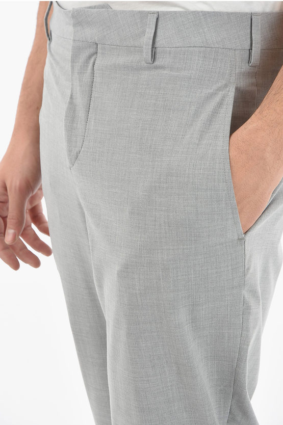 Neil Barrett Extrafine Tech Cotton Lowrised Pants with Ribbed Cuffed Ankles men Glamood Outlet