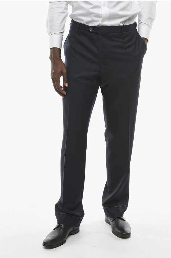 Corneliani Extrafine Virgin Wool Leader Pants In Multi