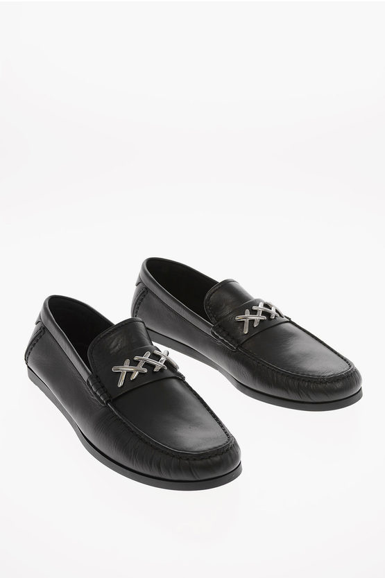 Ermenegildo Zegna Ez Luxury Leather Portofino Loafers In Black