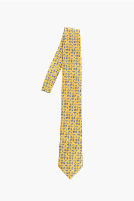 Ermenegildo Zegna Ez Tailoring Silk Tie In Yellow