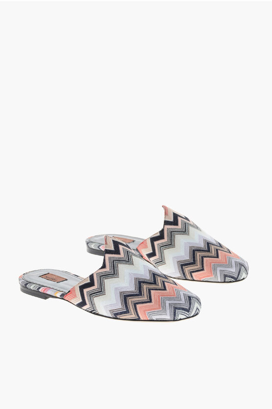 MISSONI FABRIC ALICUDI MULES WITH ZIG ZAG MOTIF