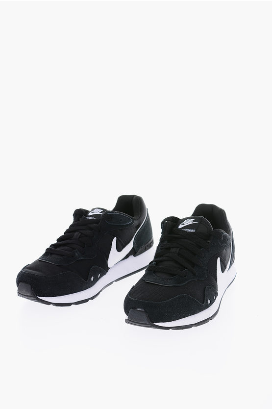 Nike Fabric And Leather Venture Runner Sneakers In Black